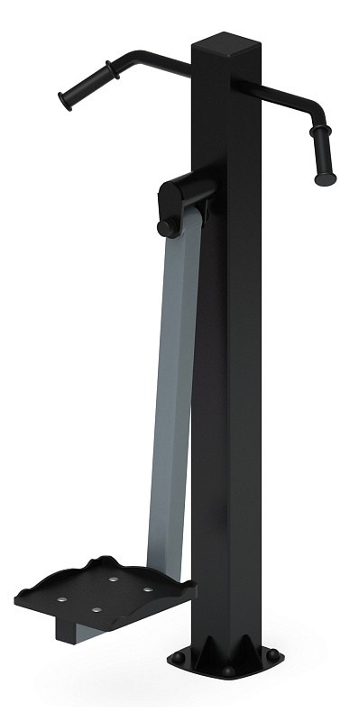 Маятник (серый) - Уличный тренажер - СТ 004-13.П Габариты (ШхДхВ): 715х840х1500 Зона безопасности, мм: 2000х2000 Оборудование предназначено для подростков в возрасте от 14 лет и взрослых, весом не более 100 кг. 