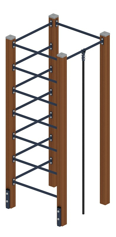 Спортивная серия (Граффити) СК 2.01.08-01 Габариты (ШхДхВ): 1060х1000х2500 Зона безопасности, мм: 4060х4000 Возрастные ограничения 5-12 лет