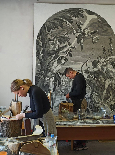 Мозаика «Мученичество Святого Себастьяна». Витраж и мозаика на заказ в Санкт-Петербурге