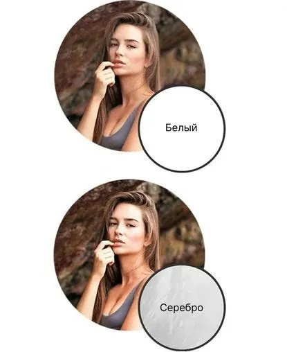 Отражатель ростовой 2 в 1 (серебро/белый, 170×110 см)