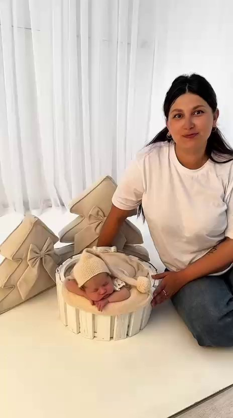 Эсмира 13 дней ньюборн. Фотограф Новорожденных и семейный Элла Огай г. Сатпаев