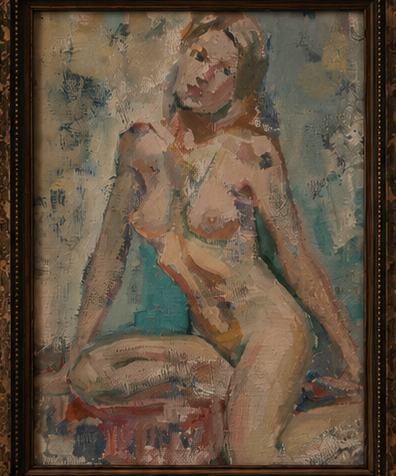 Руслан Султанов-Ральников — «Этюд — Катя», 2017 Холст на картоне · масло · 18 × 24 см · 5 000₽. Unseen Secreet Gallery