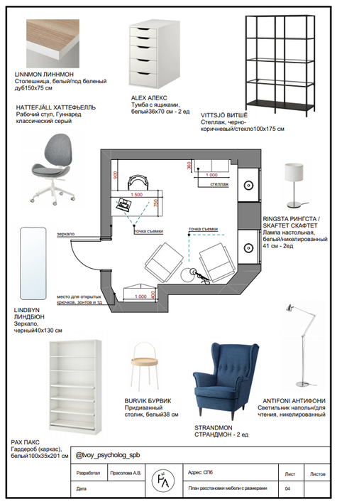 Кабинет нейрографики. Interior designer Stockholm