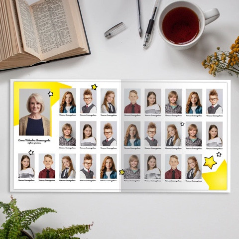 Дизайн для начальных классов. Школьная фотография Поповы