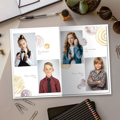 Дизайн для начальных классов. Школьная фотография Поповы