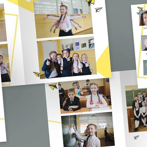 Дизайн для начальных классов. Школьная фотография Поповы