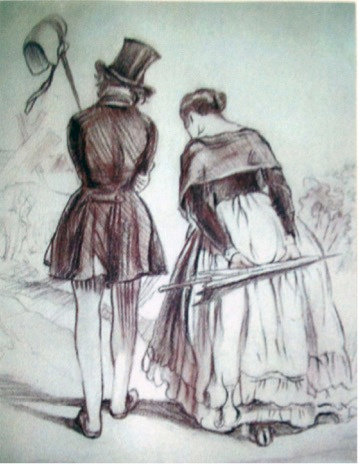 Копии Лотрека графика уголь, сангина 30х40 см 2007 г