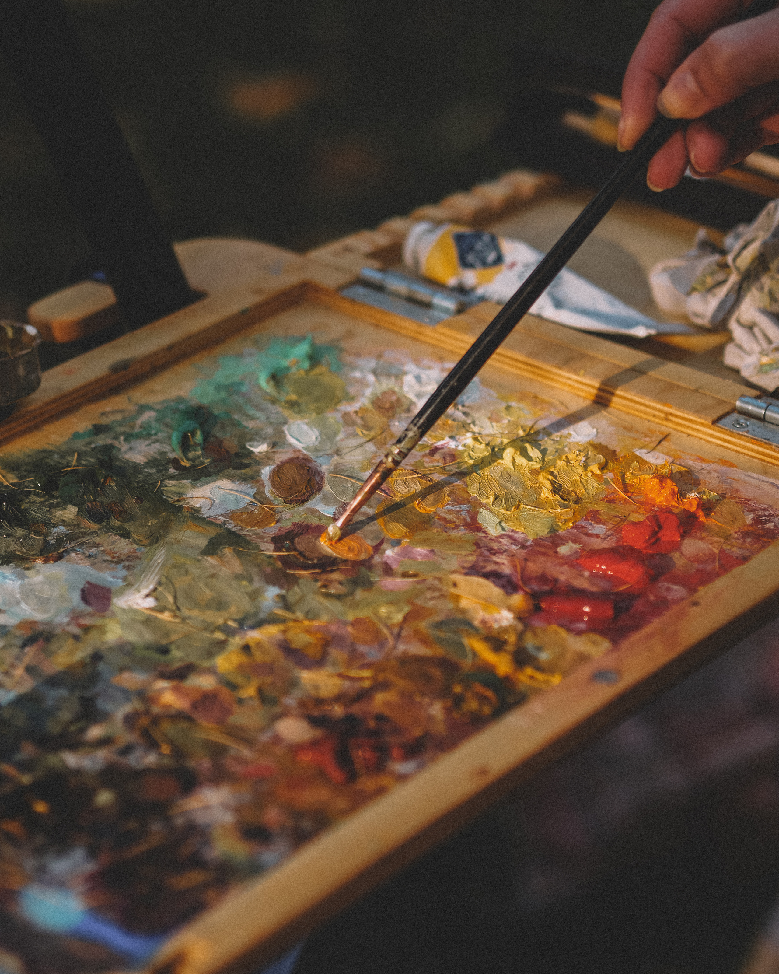 Художник в парке. Семейный фотограф на крещение Кристина Фриденберга, Москва