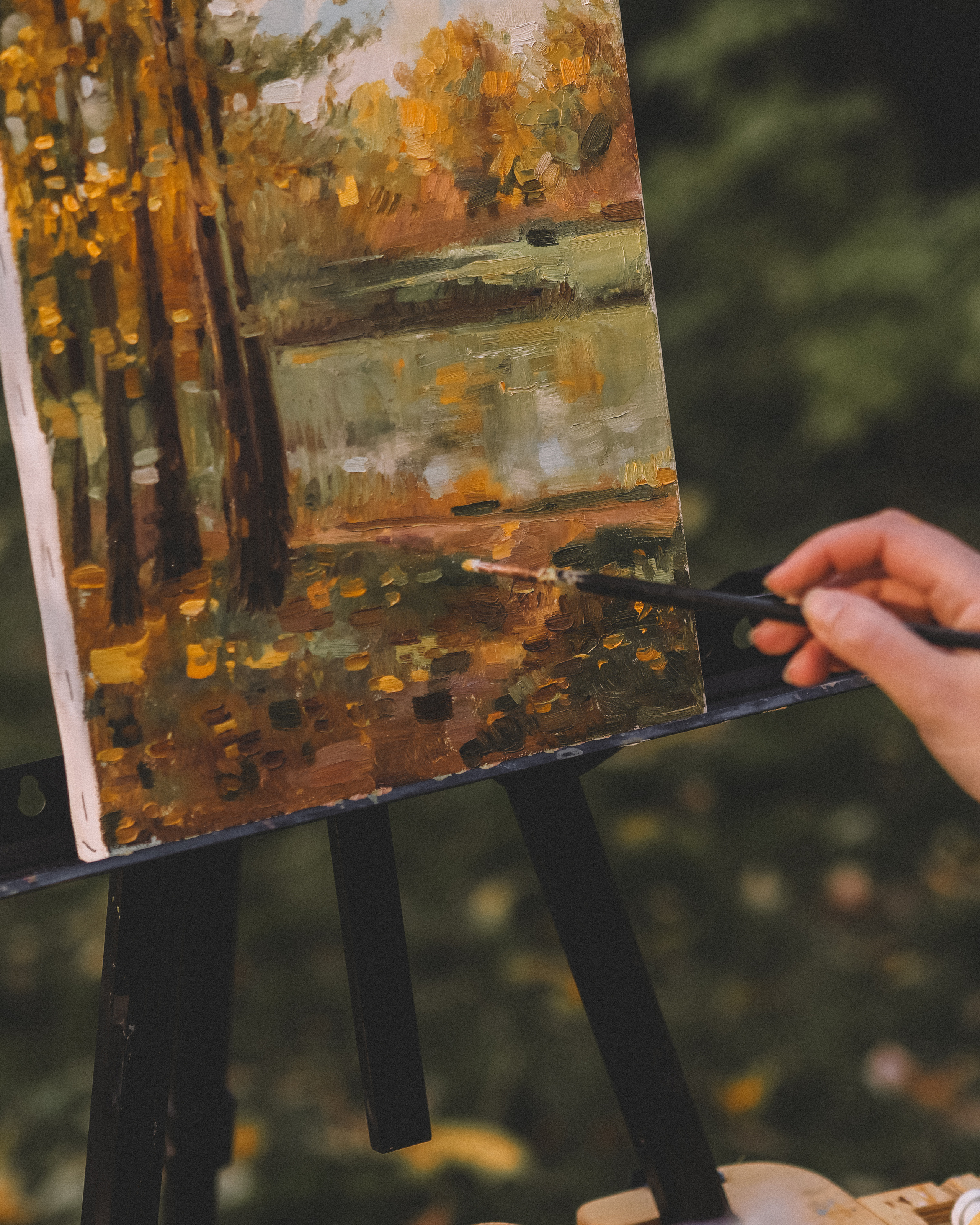 Художник в парке. Семейный фотограф на крещение Кристина Фриденберга, Москва