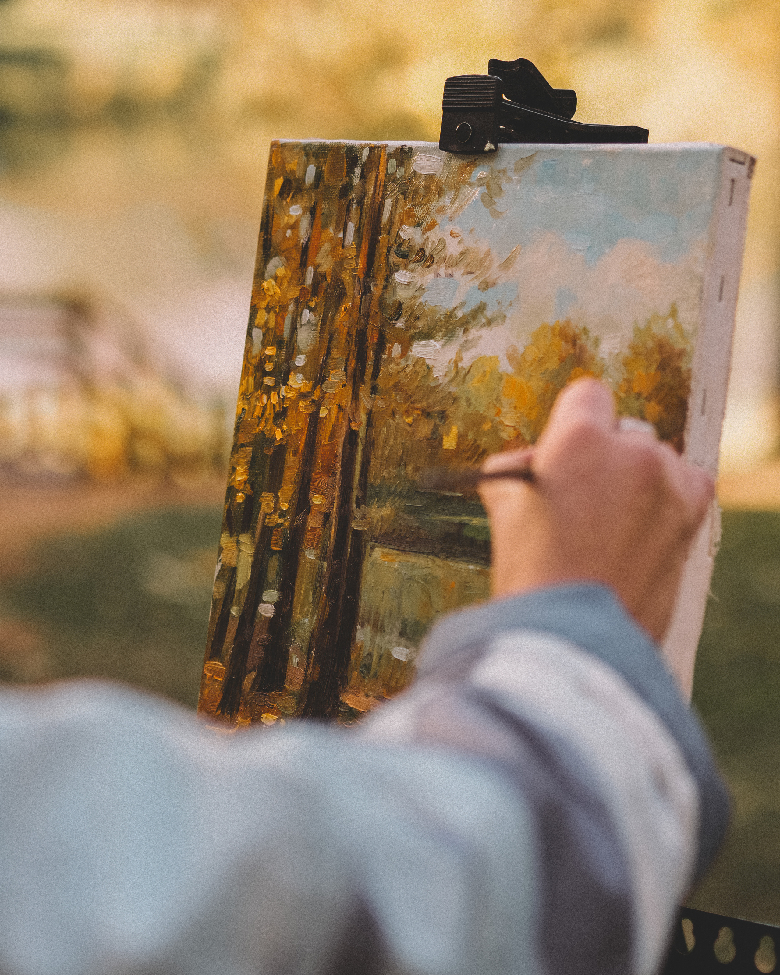 Художник в парке. Семейный фотограф на крещение Кристина Фриденберга, Москва