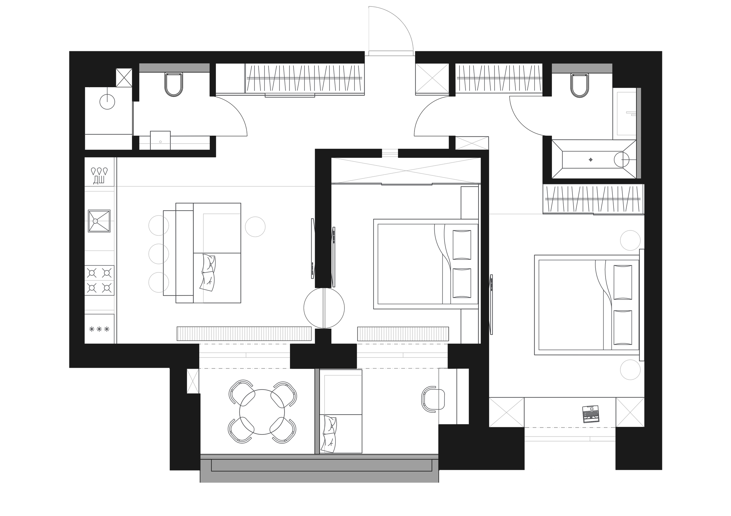 EVER70sqm. МАКСИМОВИЧ бюро дизайна интерьера полного цикла