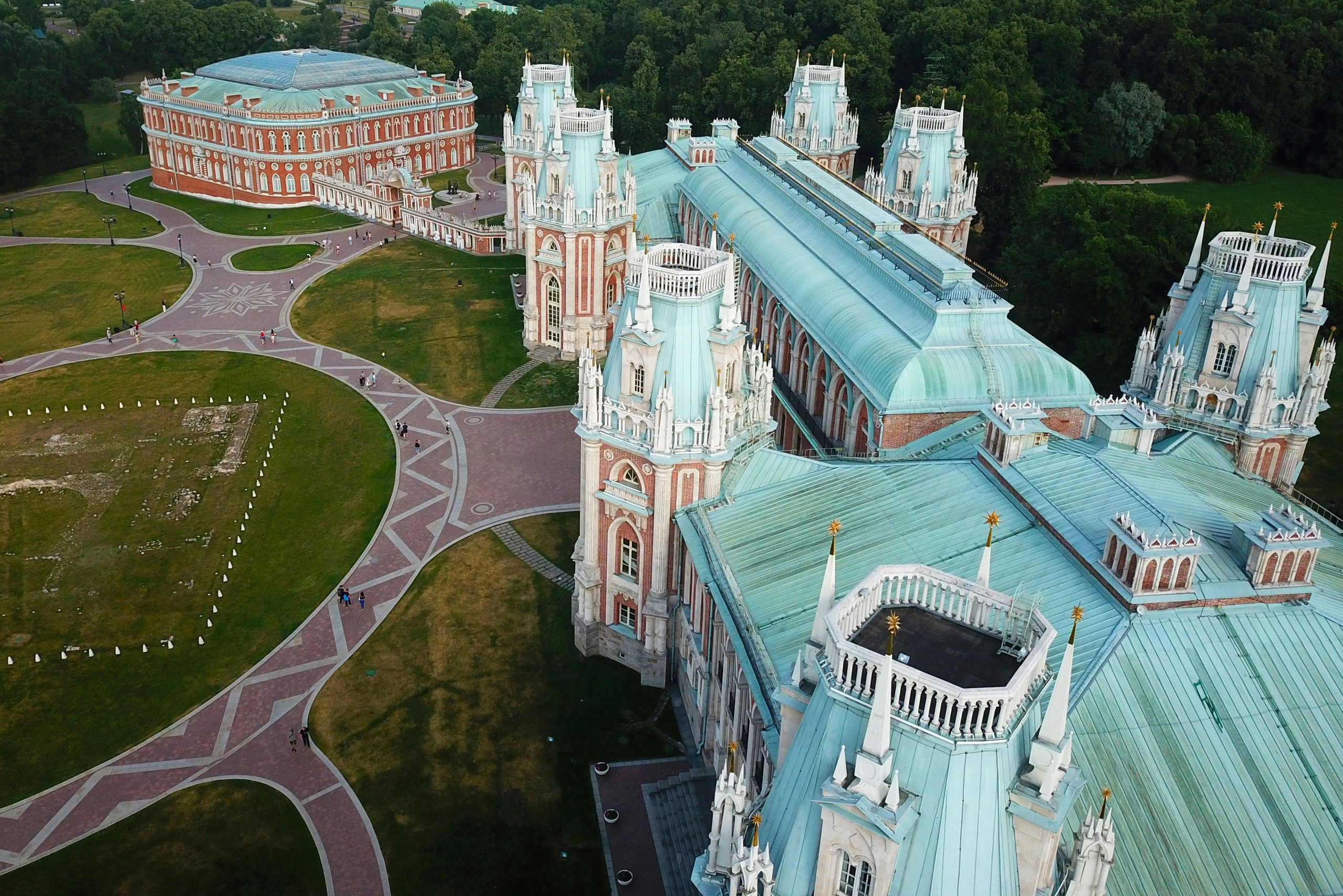 Tsaritsyno palace and landscaped park complex in Moscow