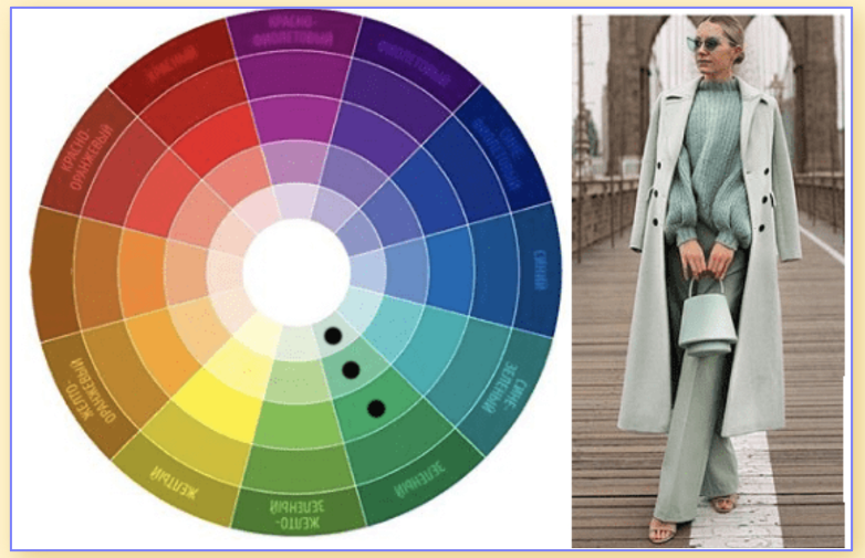 Монохромная схема подбора цветов.