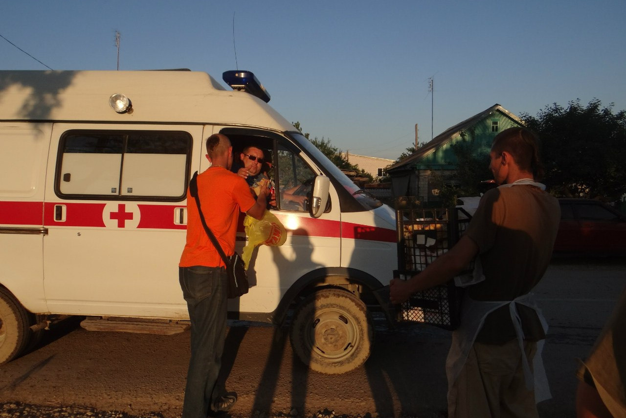 Начало программы в зоне наводнения 8 июля 2012 года. Пища для Жизни