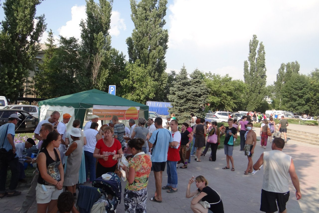 Начало программы в зоне наводнения 8 июля 2012 года. Пища для Жизни