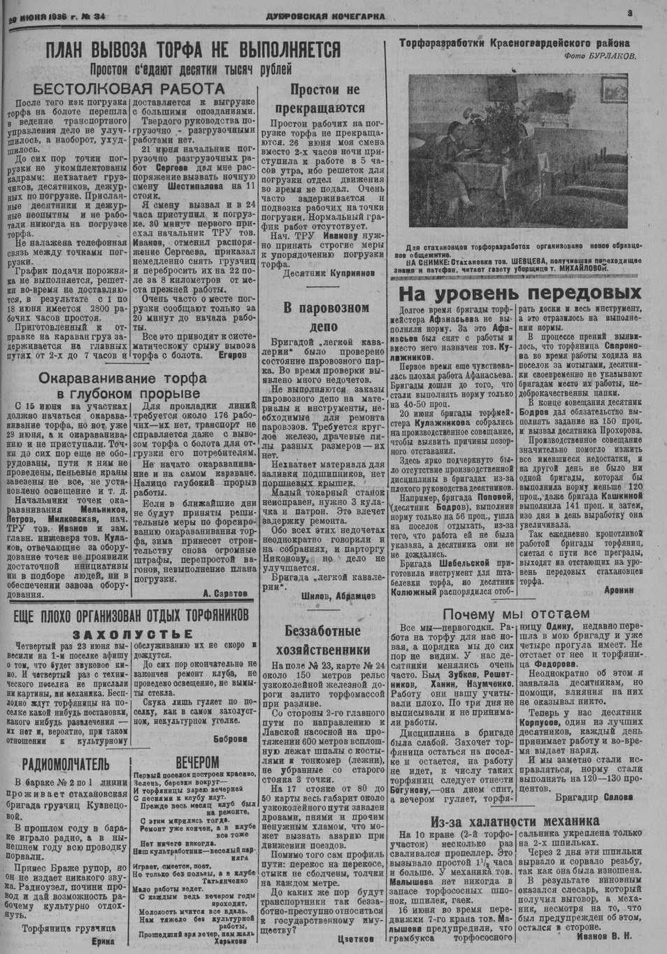 Выпуски газеты за 1936 год. История Назиевского городского поселения