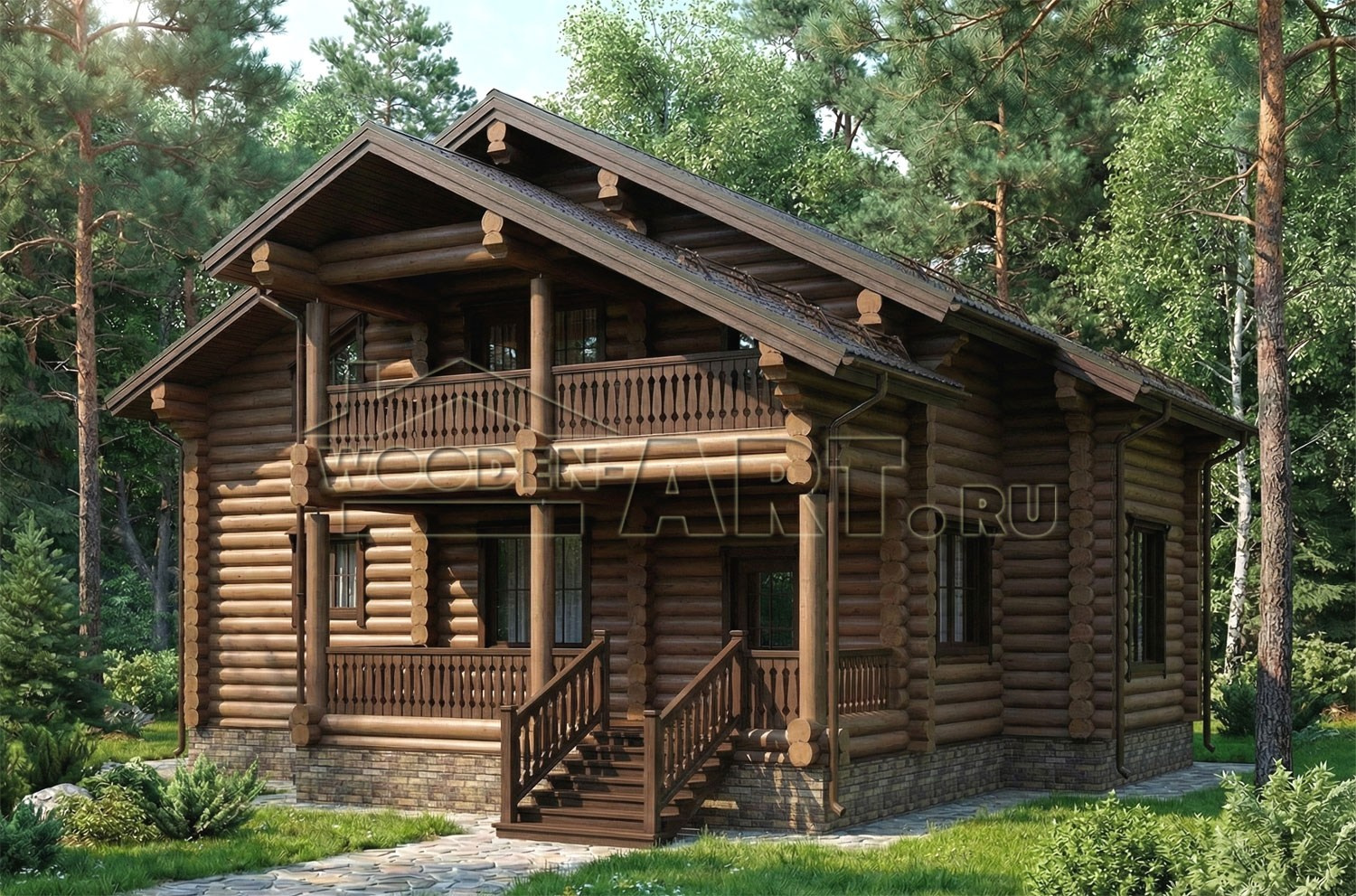 «Слободище» 257 кв. м. Проекты деревянных домов. Архитектор Ольга Мальцева