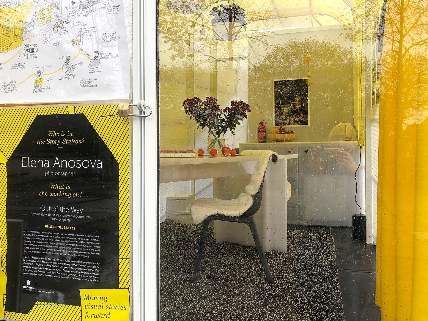 Elena Anosova at Docking Station in Amsterdam. Elena Anosova is an award-winning visual artist