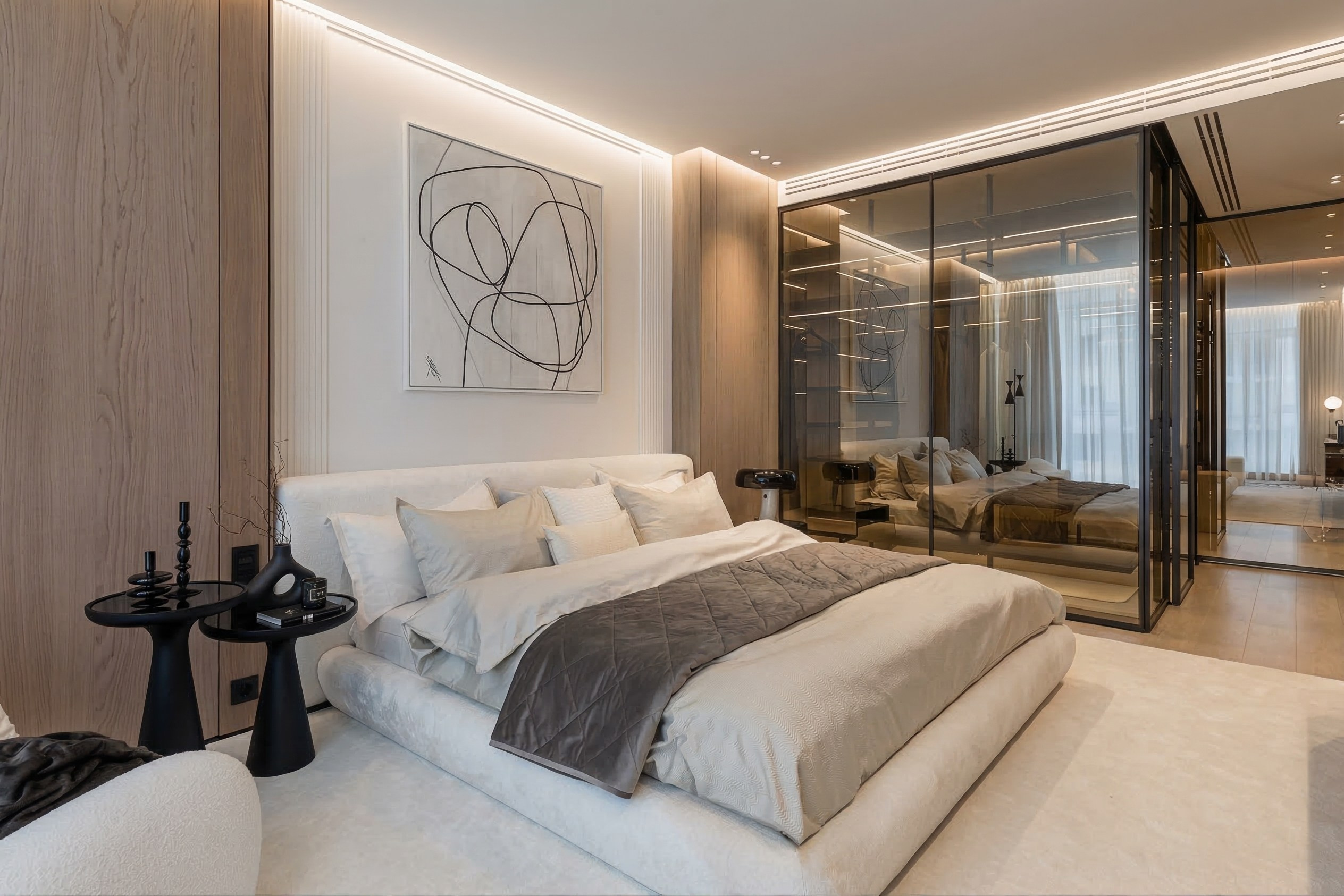 Дизайн квартиры в современном стиле 130 м² | Реализация проекта Валерии Котович