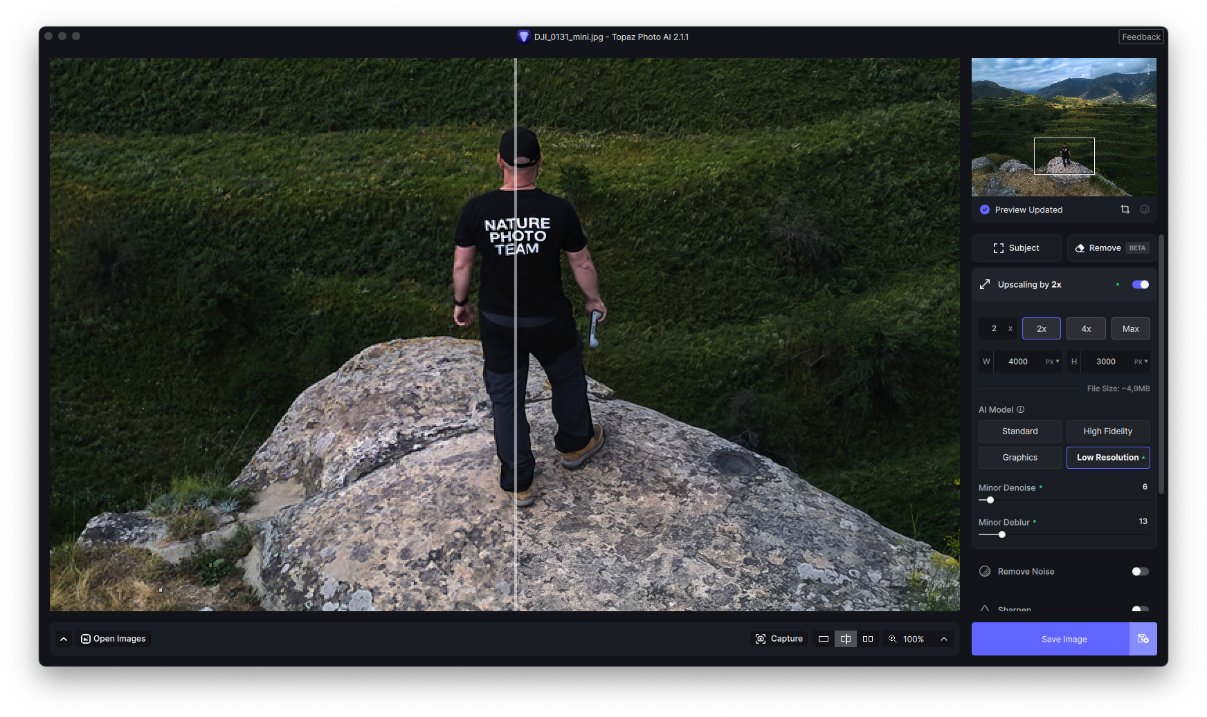 Увеличение фотографии с помощью нейросетей. Фотограф Константин Шамин