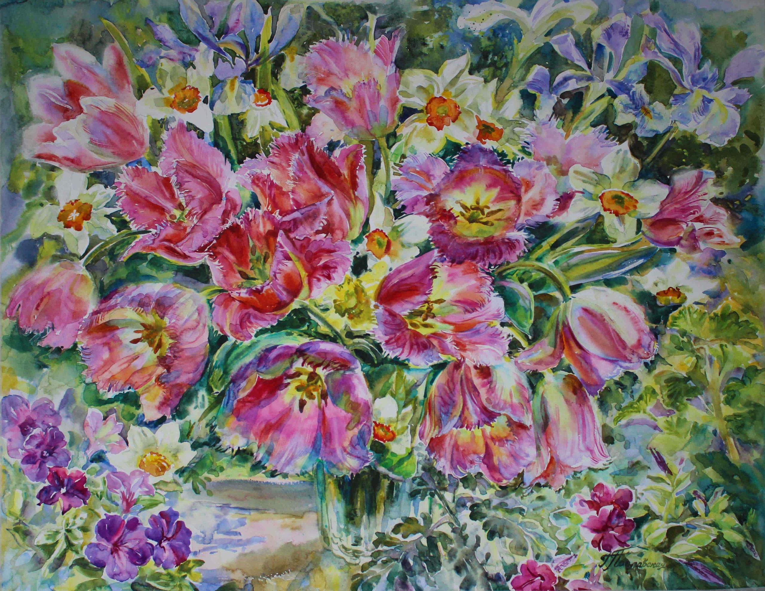 «Восторг весны». Свет акварели Галины Поплавской