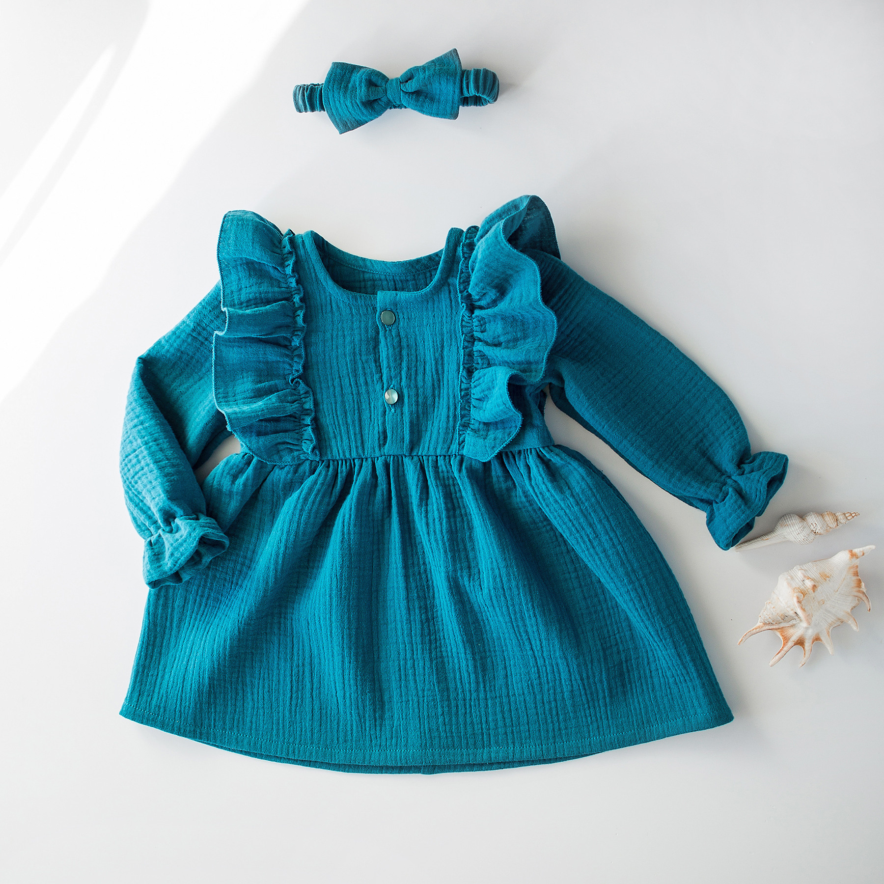 006 Платье с воланами. Эко-одежда для детей