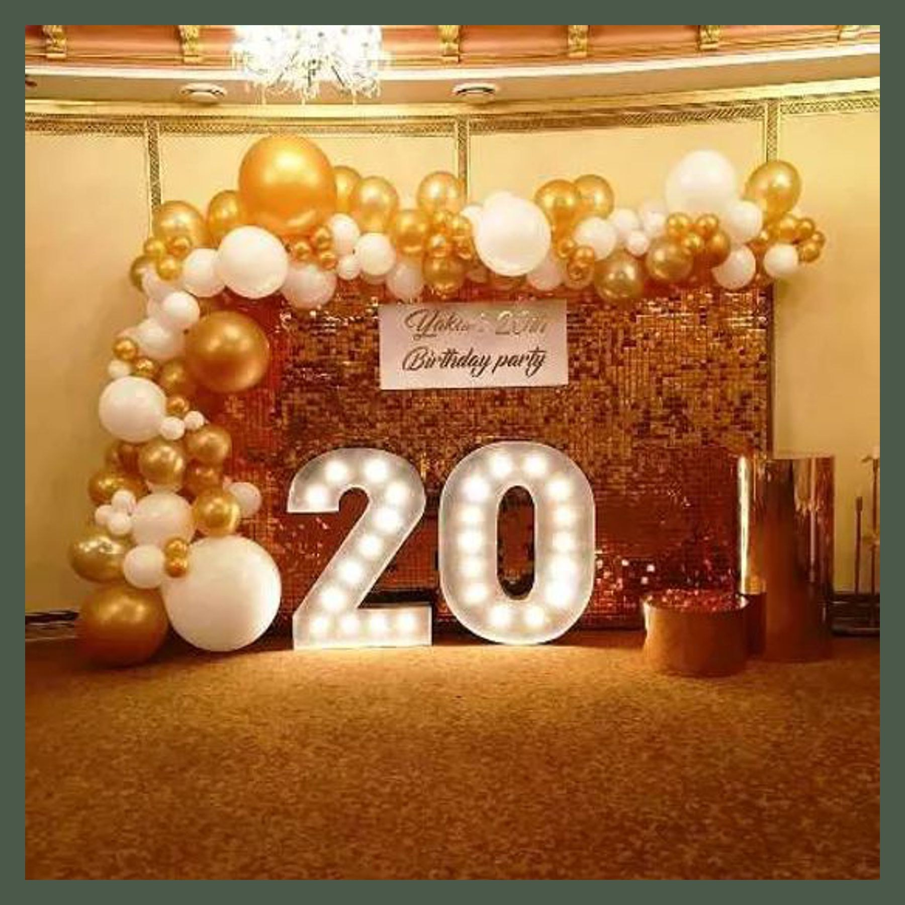 Фотозона из пайеток. Студия праздничного декора