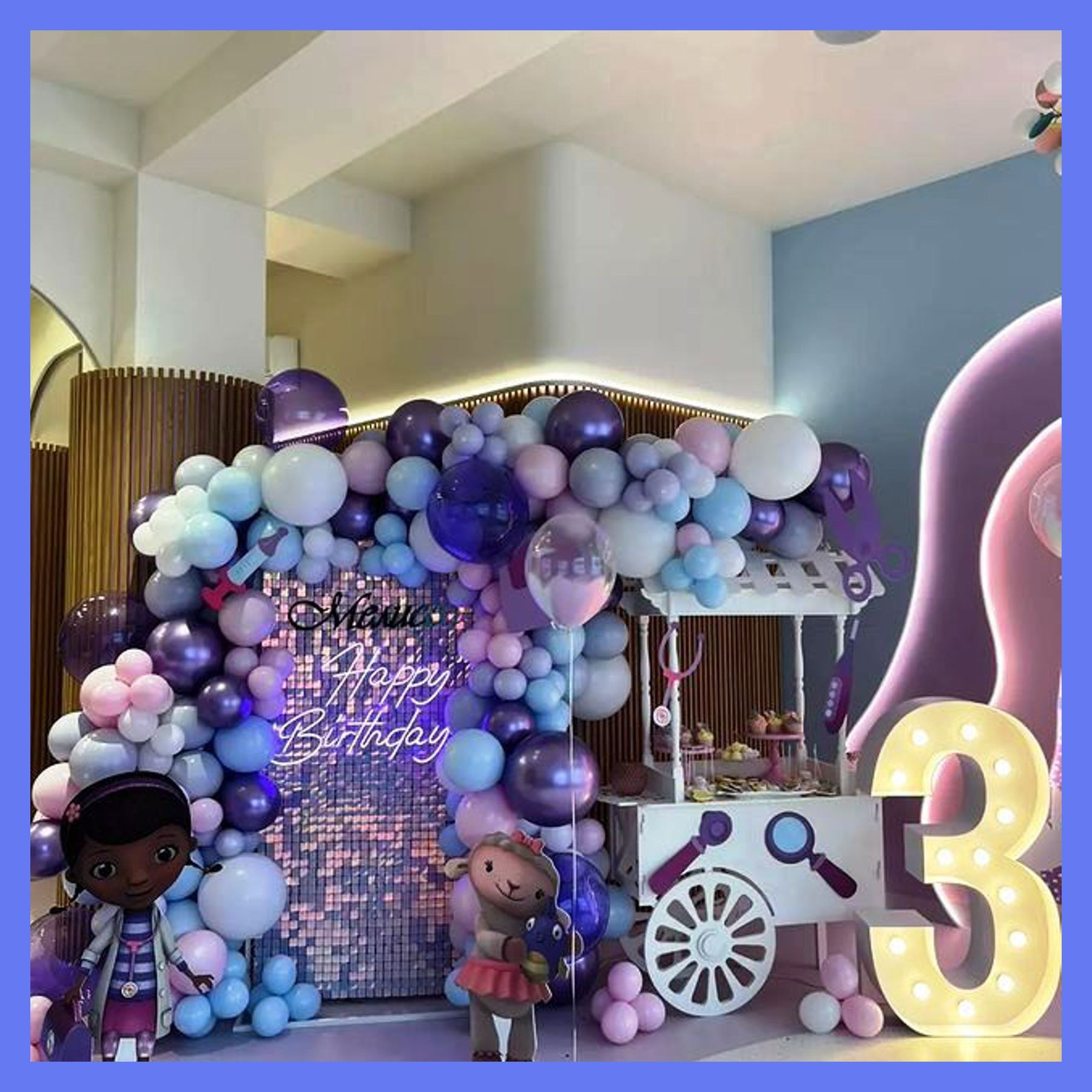 Фотозона из пайеток. Студия праздничного декора