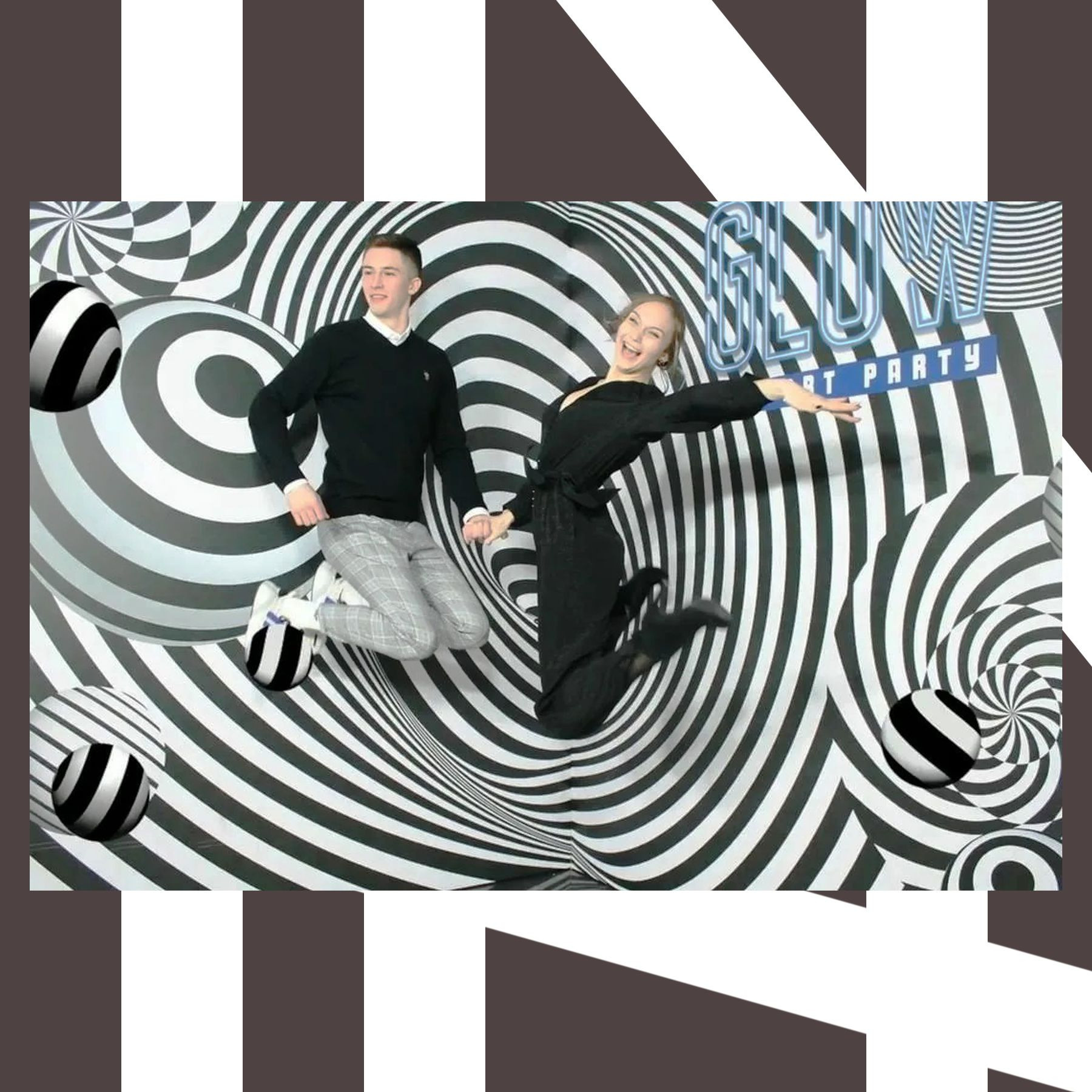 Фотозона гипнотические круги. Студия праздничного декора