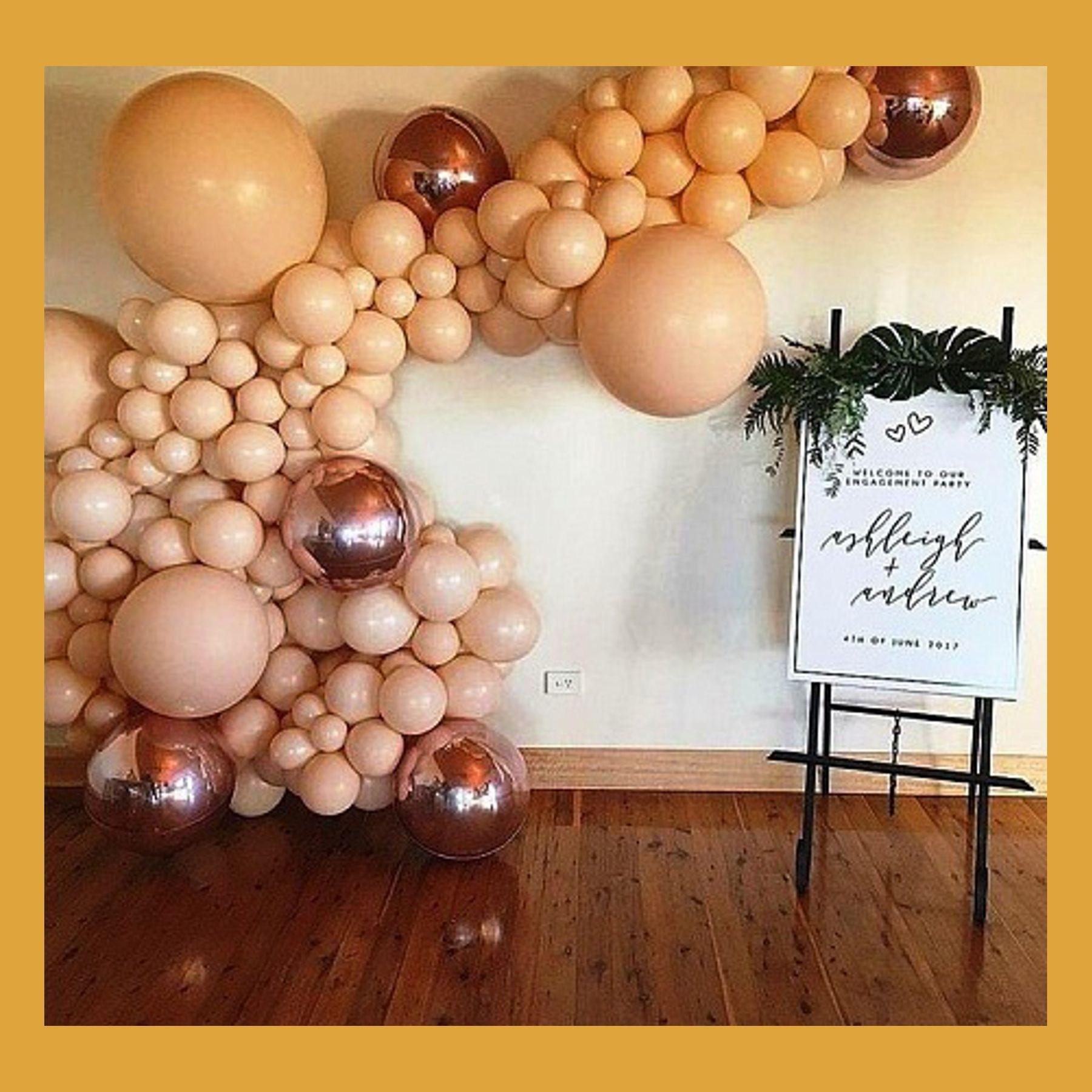 Разнокалиберная гирлянда шар. Студия праздничного декора