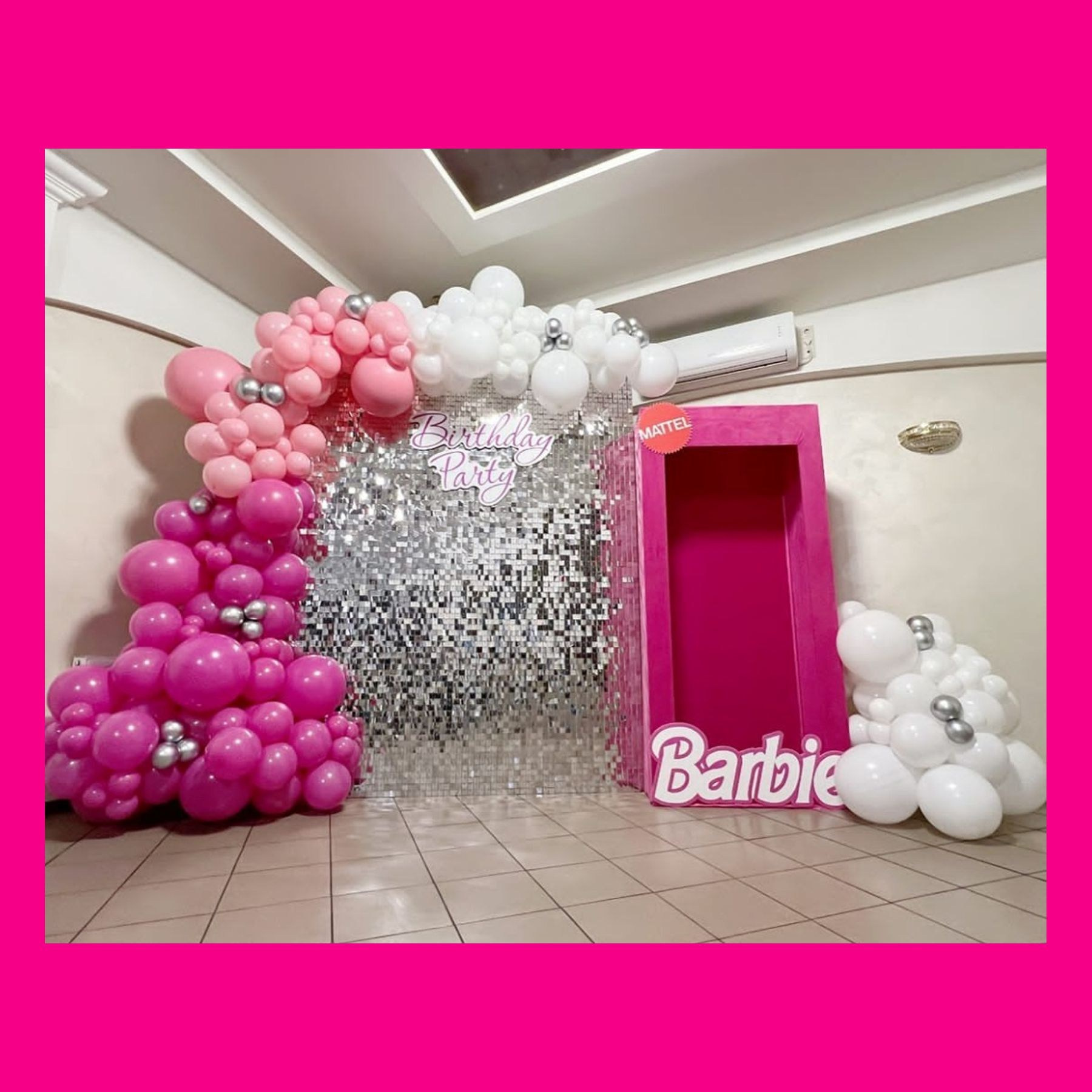 Фотозона коробка Барби. Студия праздничного декора