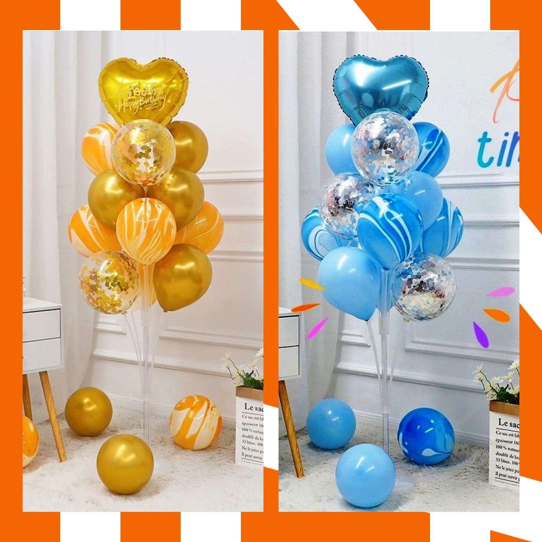 Воздушные шары на стойке. Студия праздничного декора