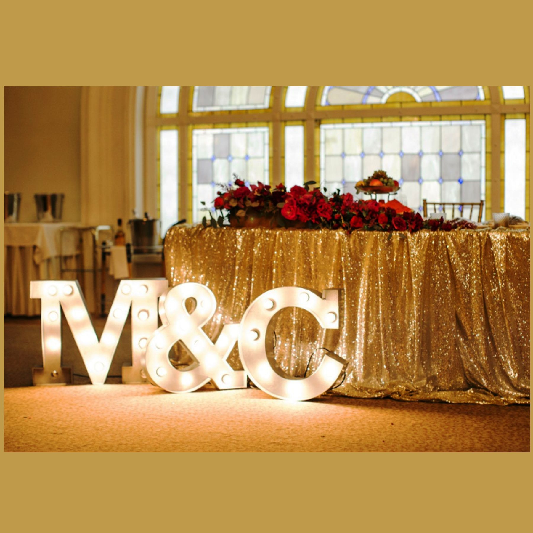 Инициалы на свадьбу. Студия праздничного декора