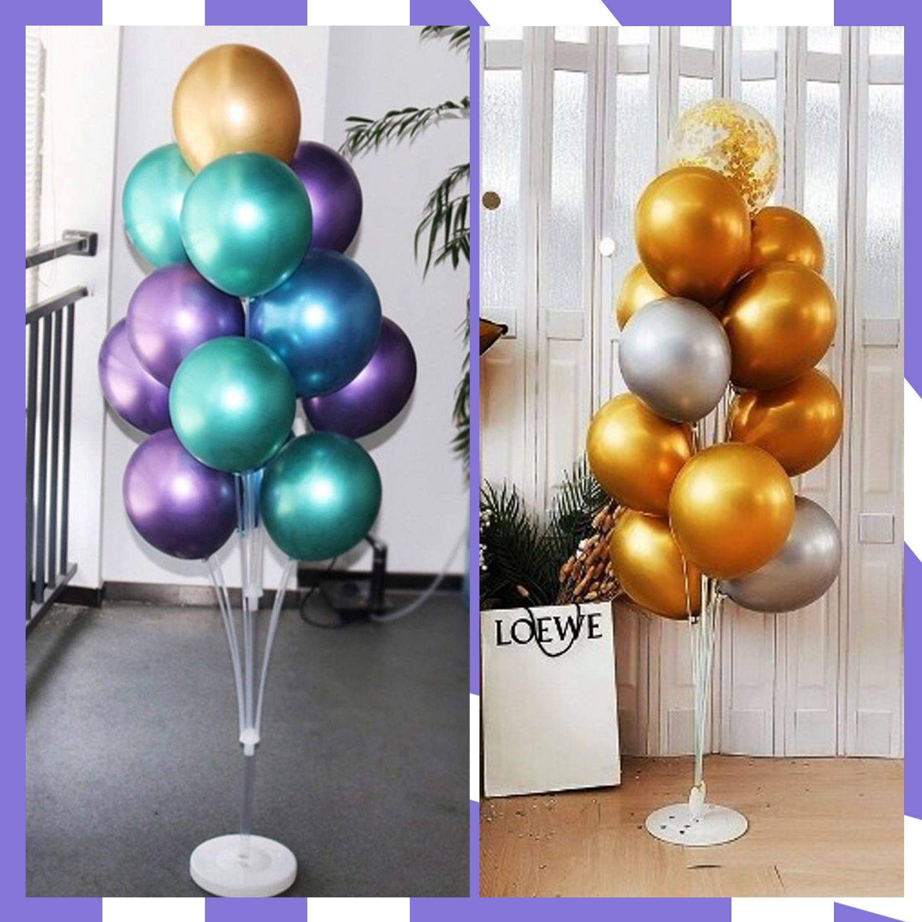 Воздушные шары на стойке. Студия праздничного декора