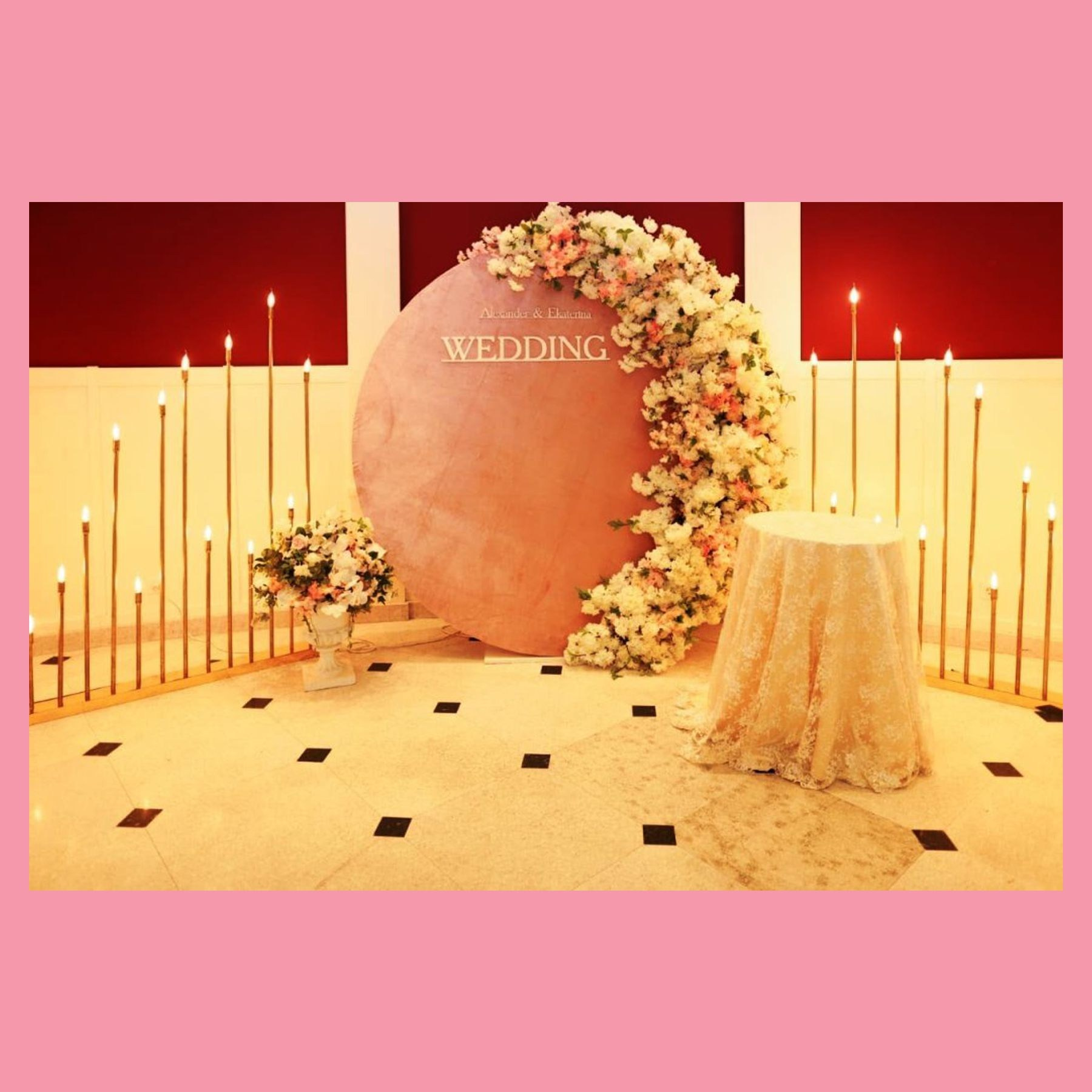 Круглая фотозона. Студия праздничного декора