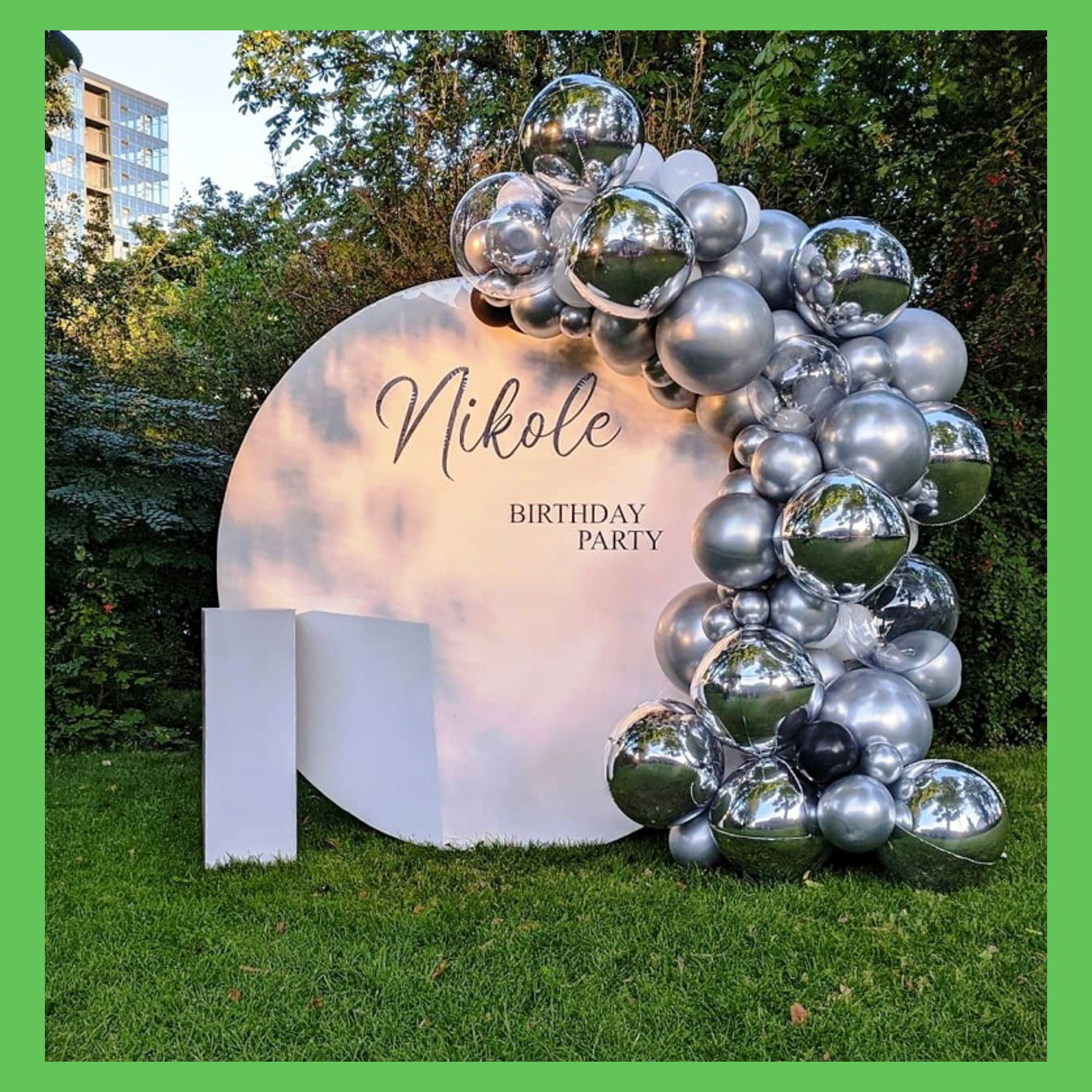 Круглая фотозона. Студия праздничного декора