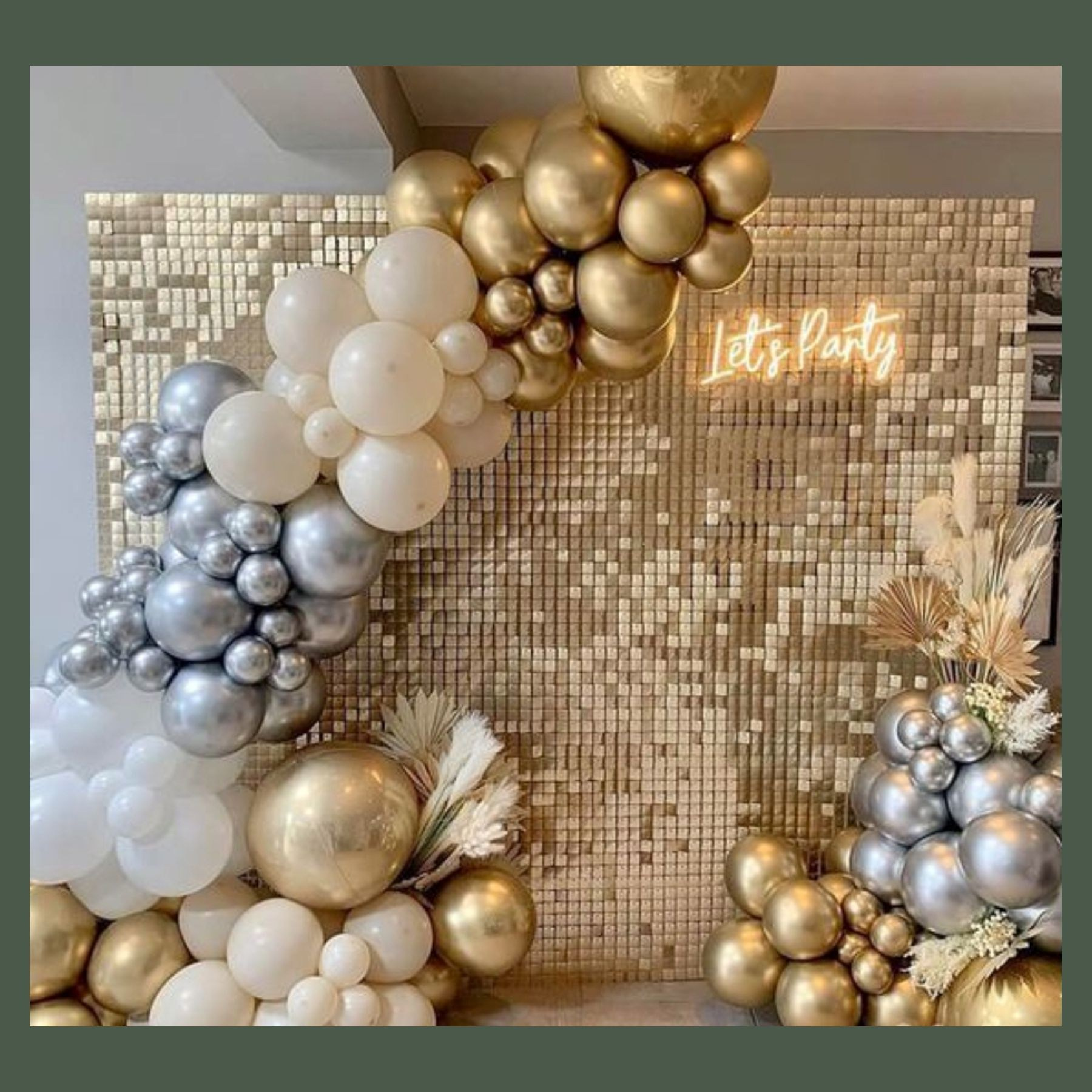 Фотозона из пайеток. Студия праздничного декора