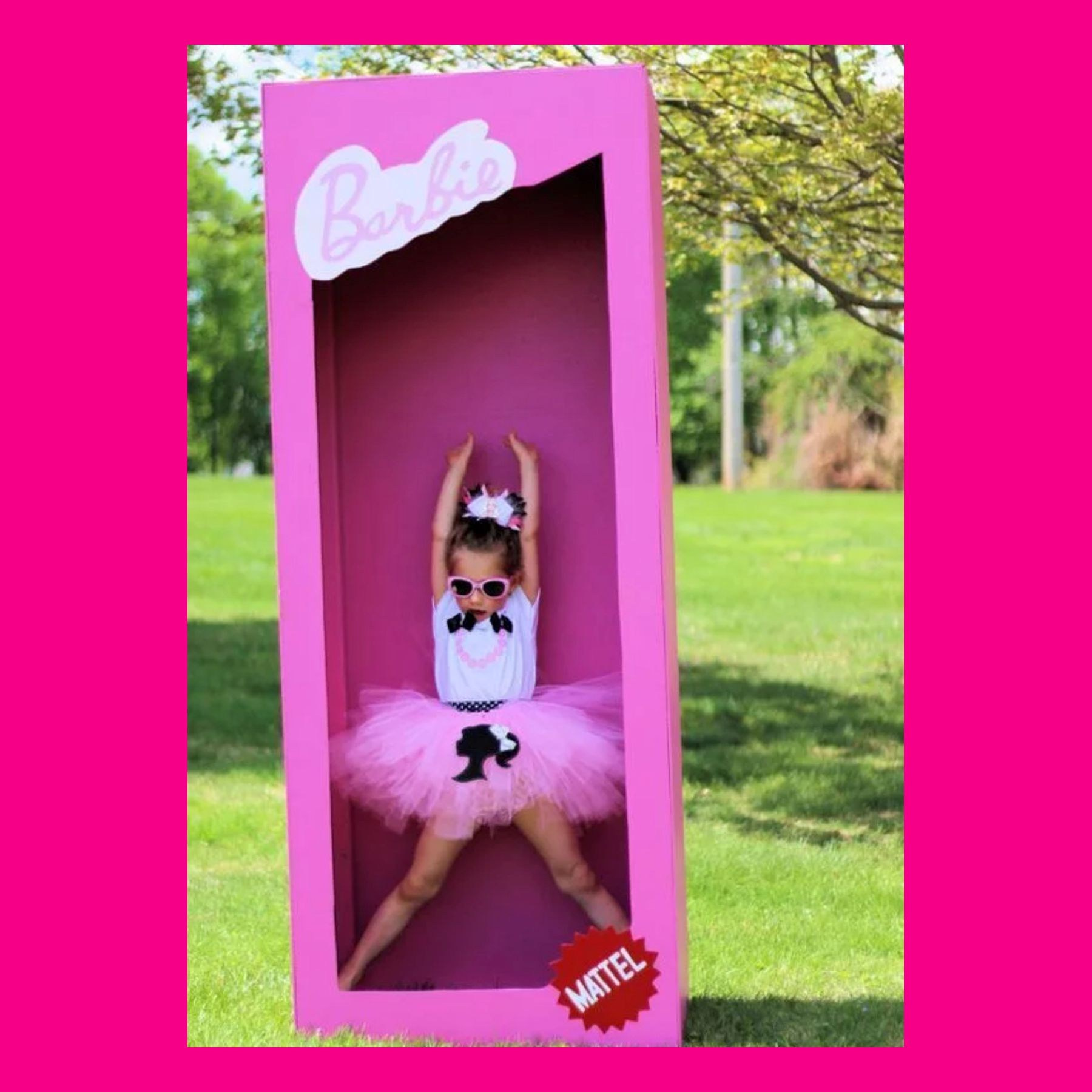 Фотозона коробка Барби. Студия праздничного декора