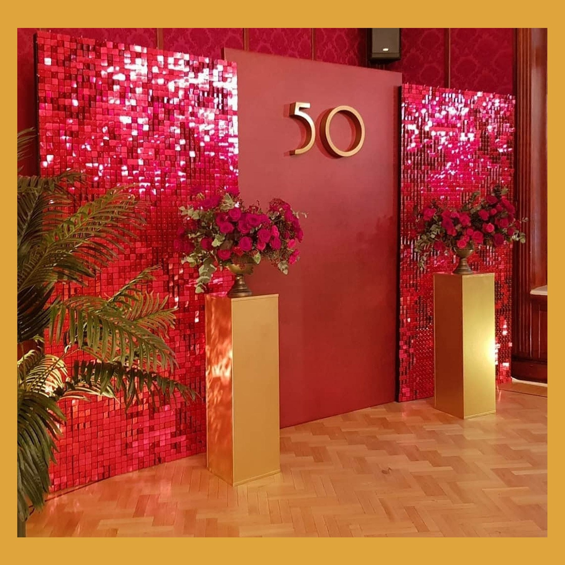 Фотозона из пайеток. Студия праздничного декора