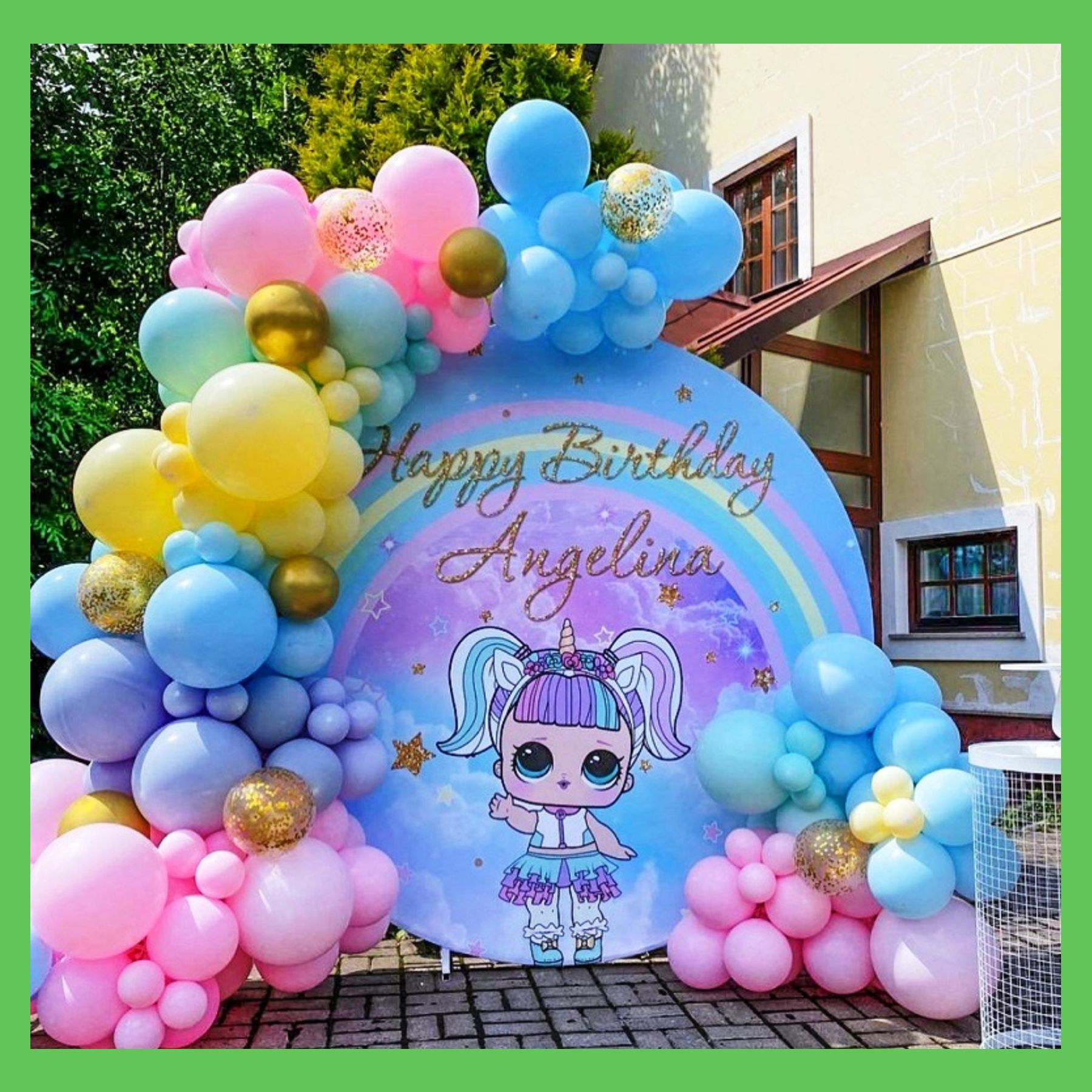 Круглая фотозона. Студия праздничного декора