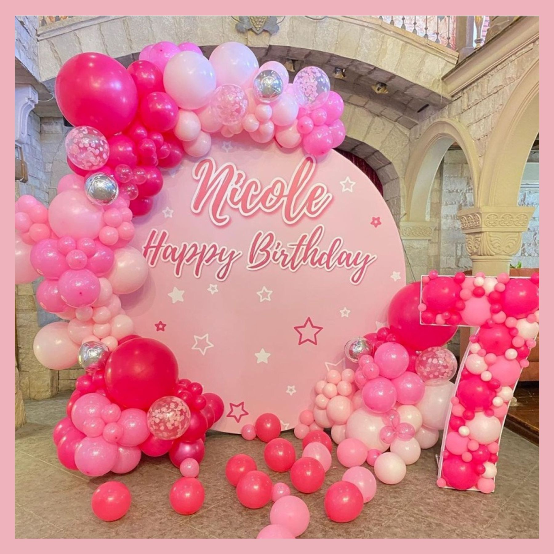 Круглая фотозона. Студия праздничного декора