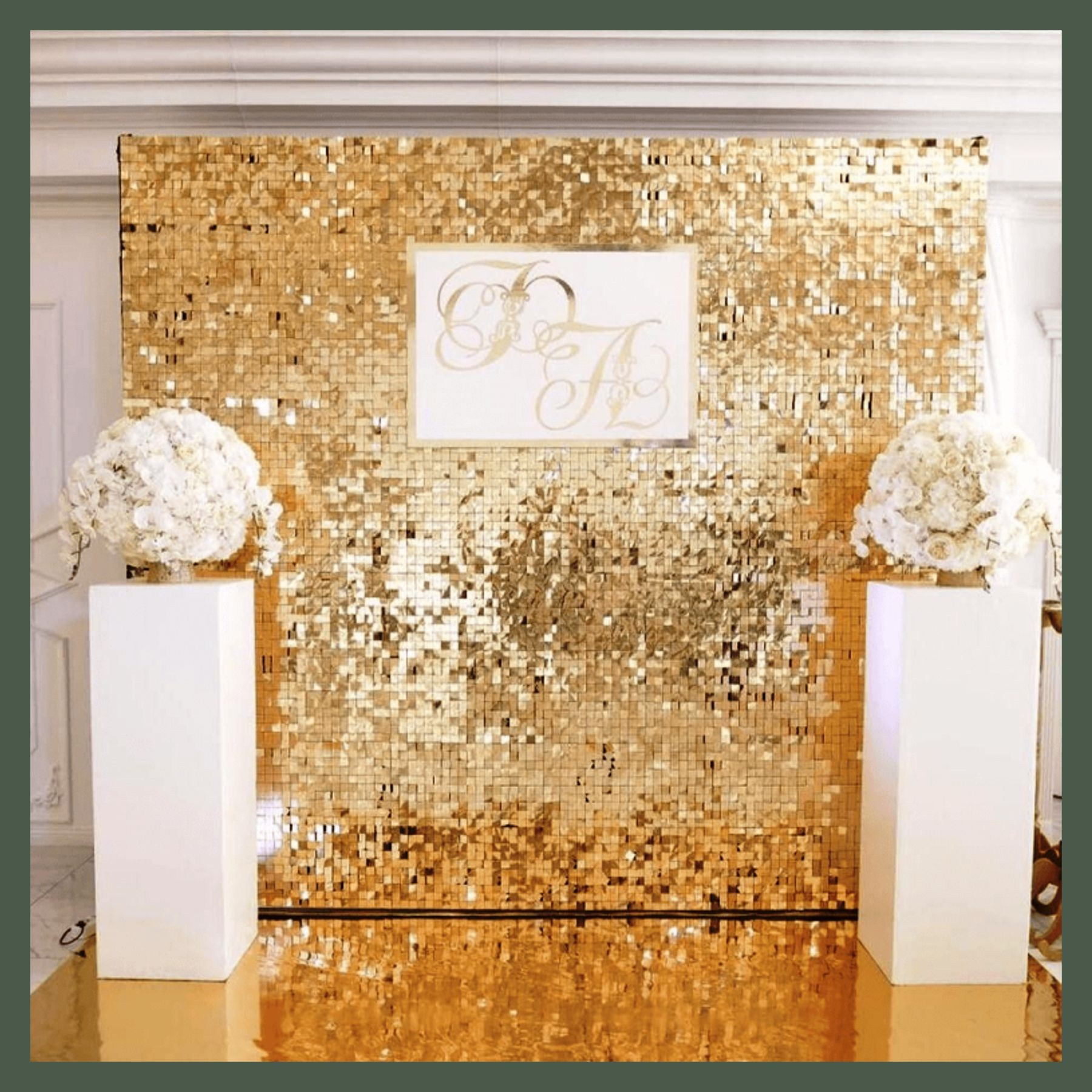 Фотозона из пайеток. Студия праздничного декора