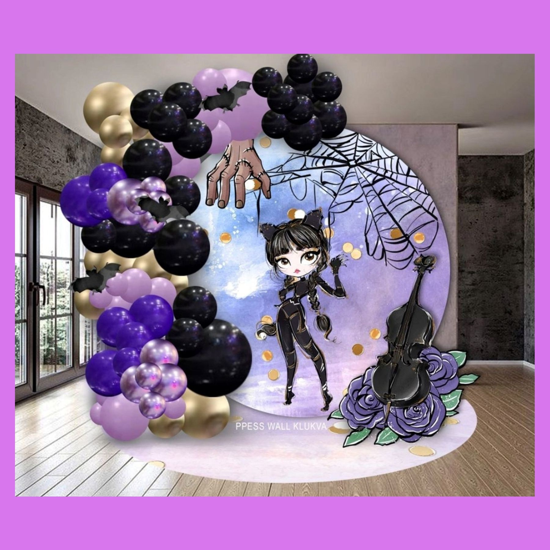 Круглая фотозона. Студия праздничного декора