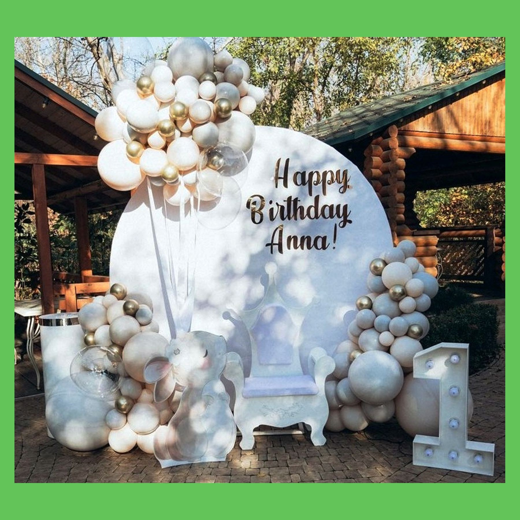 Круглая фотозона. Студия праздничного декора