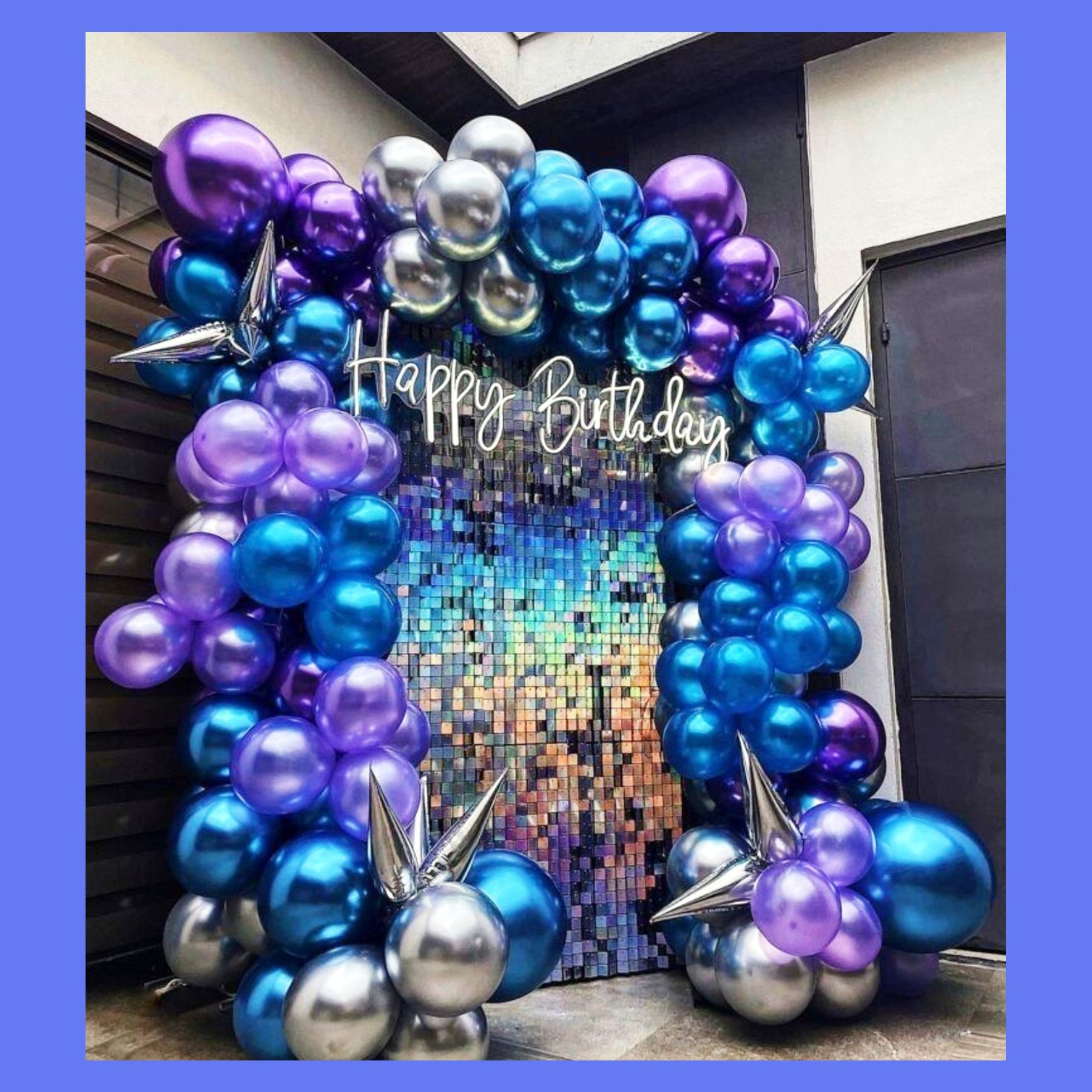 Фотозона из пайеток. Студия праздничного декора