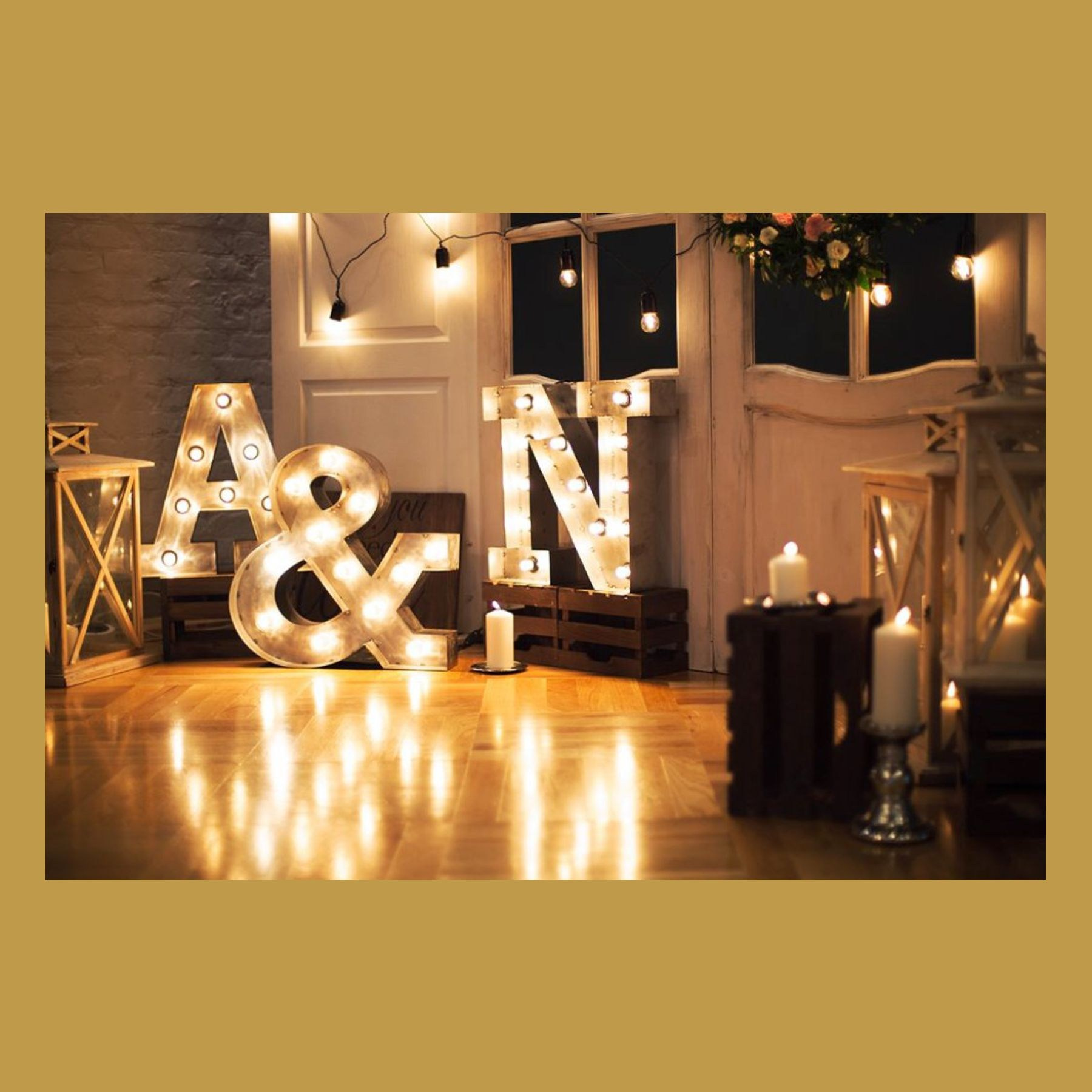 Инициалы на свадьбу. Студия праздничного декора