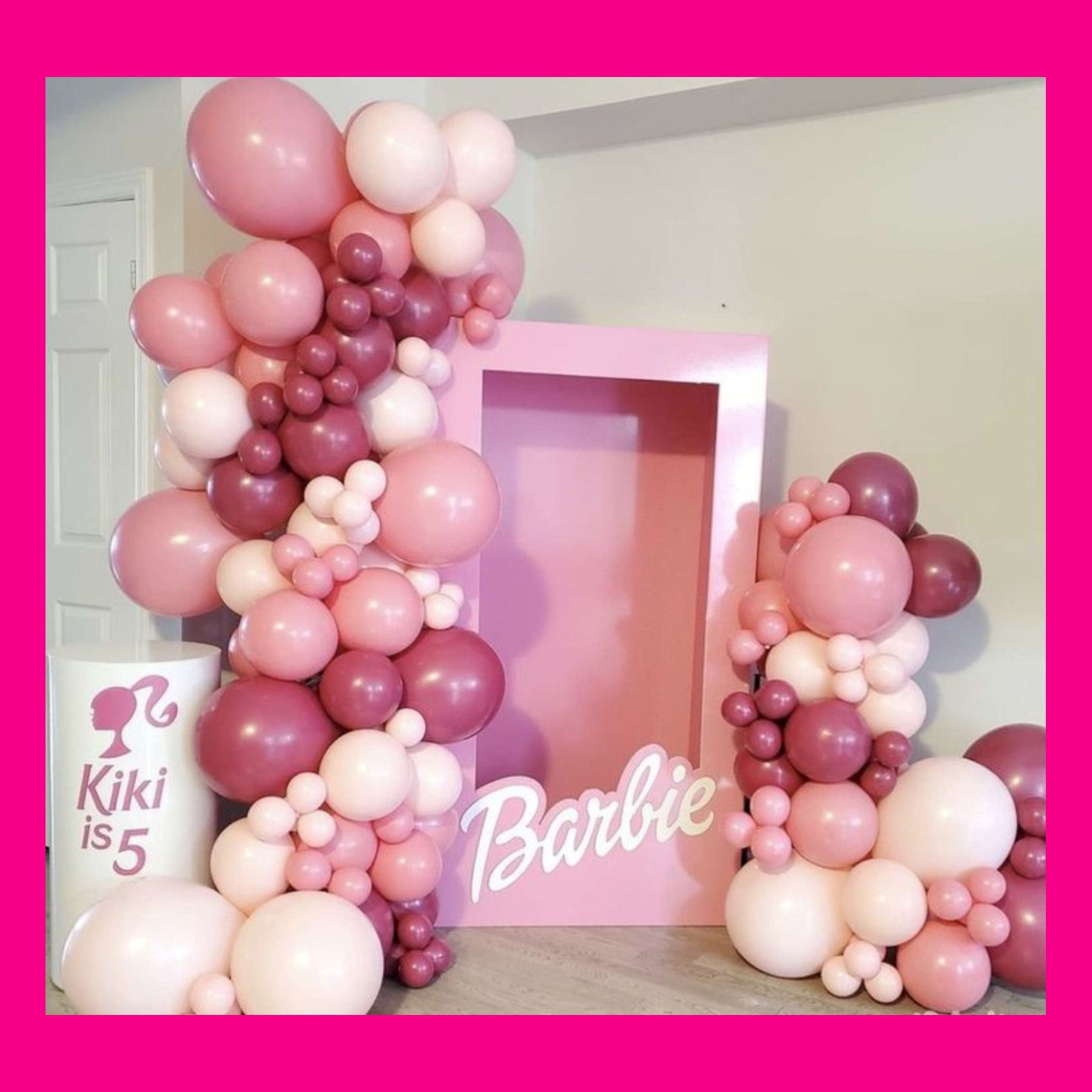 Фотозона коробка Барби. Студия праздничного декора