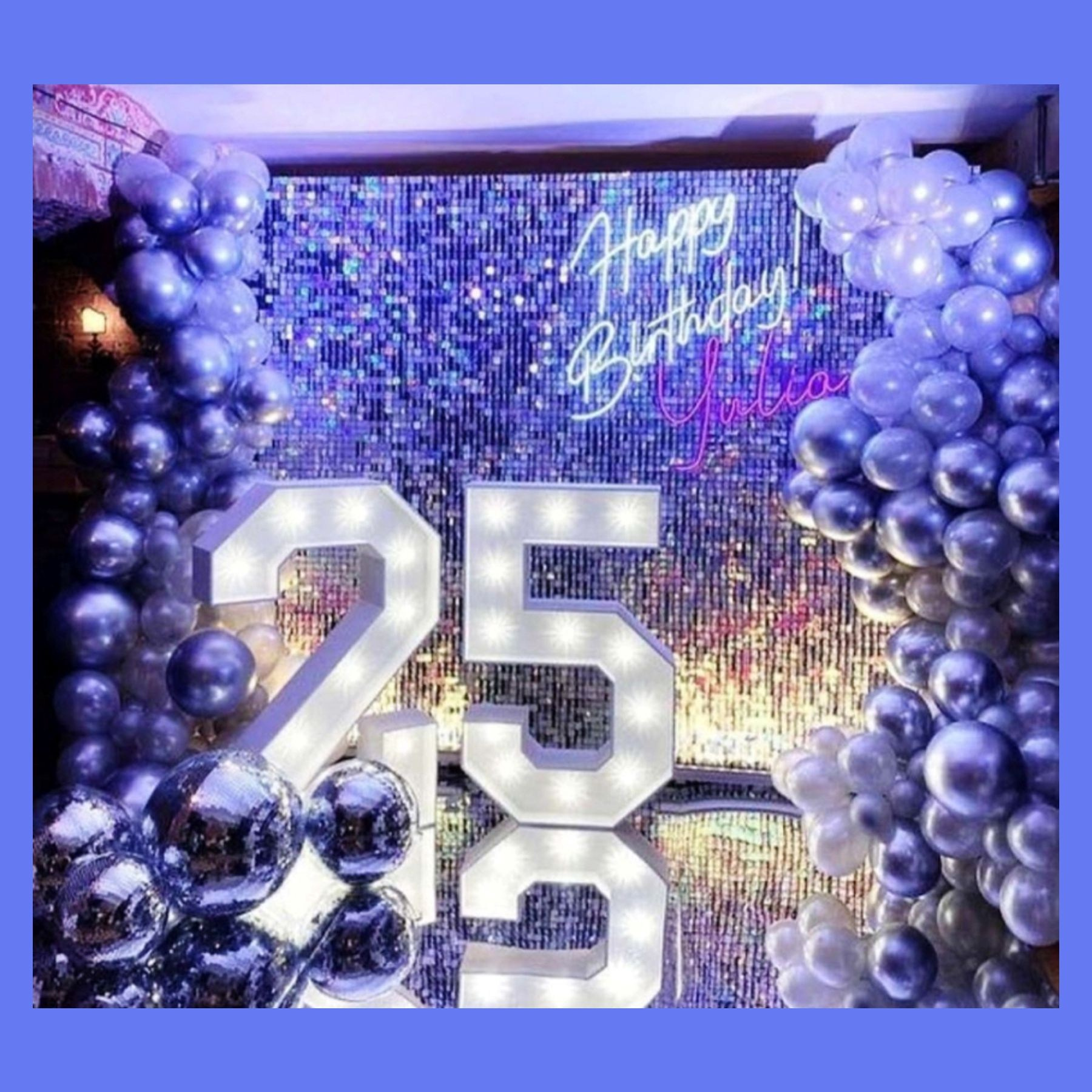 Фотозона из пайеток. Студия праздничного декора