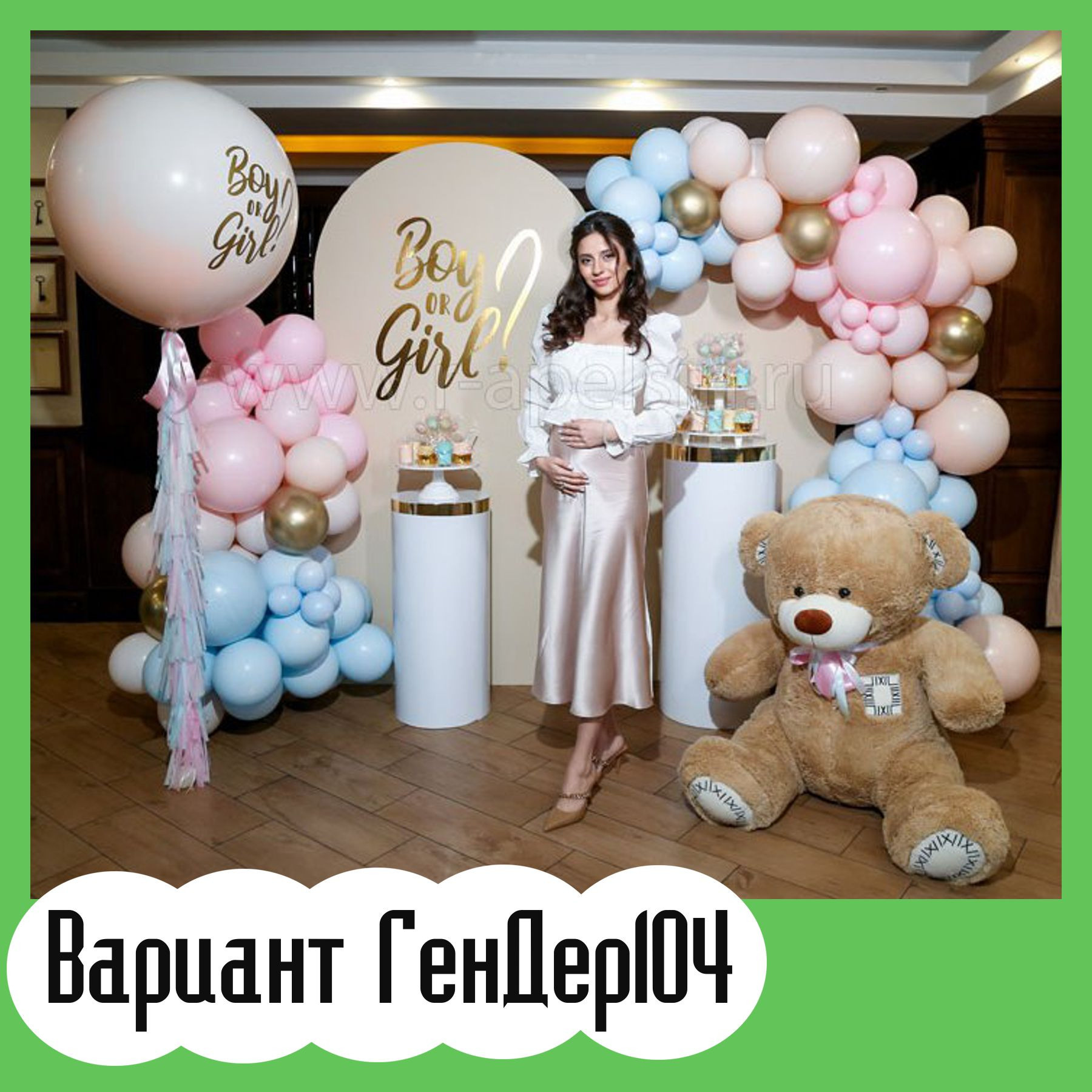 Гендер пати фотозона. Студия праздничного декора