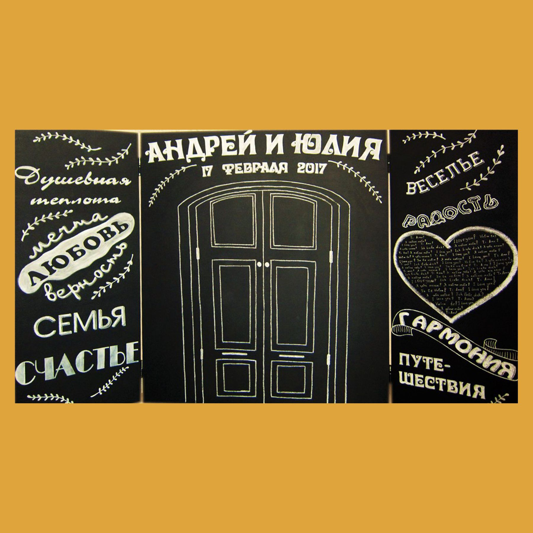 Меловая грифельная доска. Студия праздничного декора